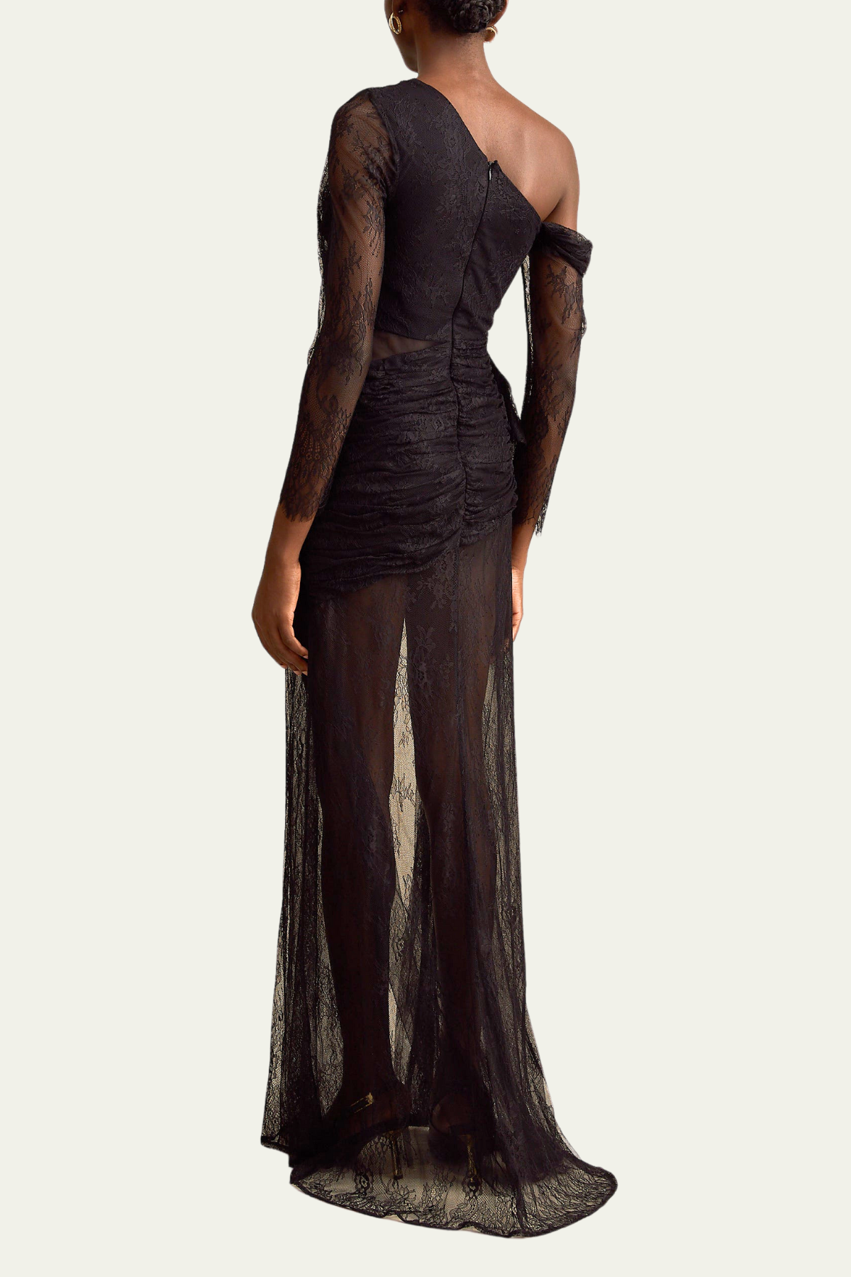 Alaya Lace Single Shoulder Fringe Maxi Dress – Luxeles