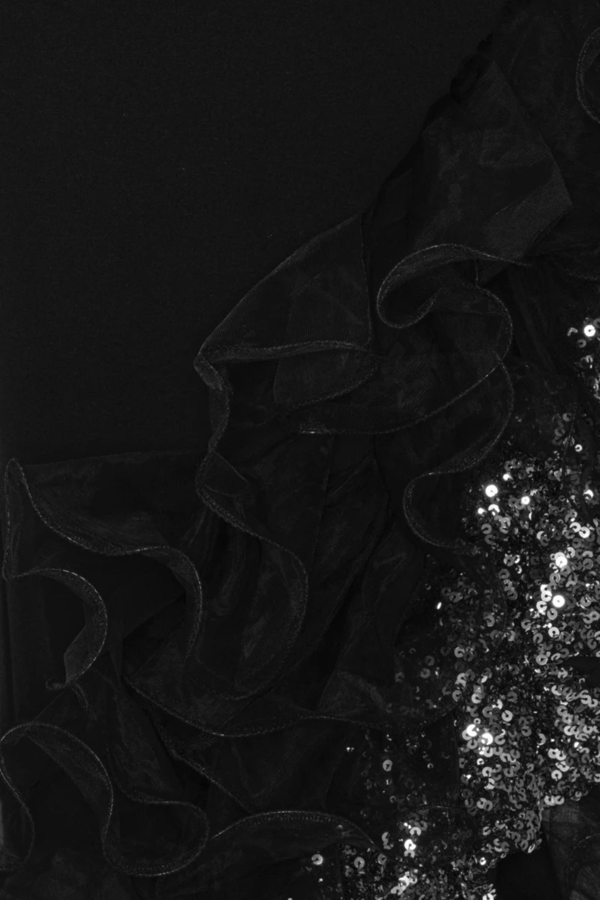 Alicia Tank Top Asymmetric Mesh Maxi Dress