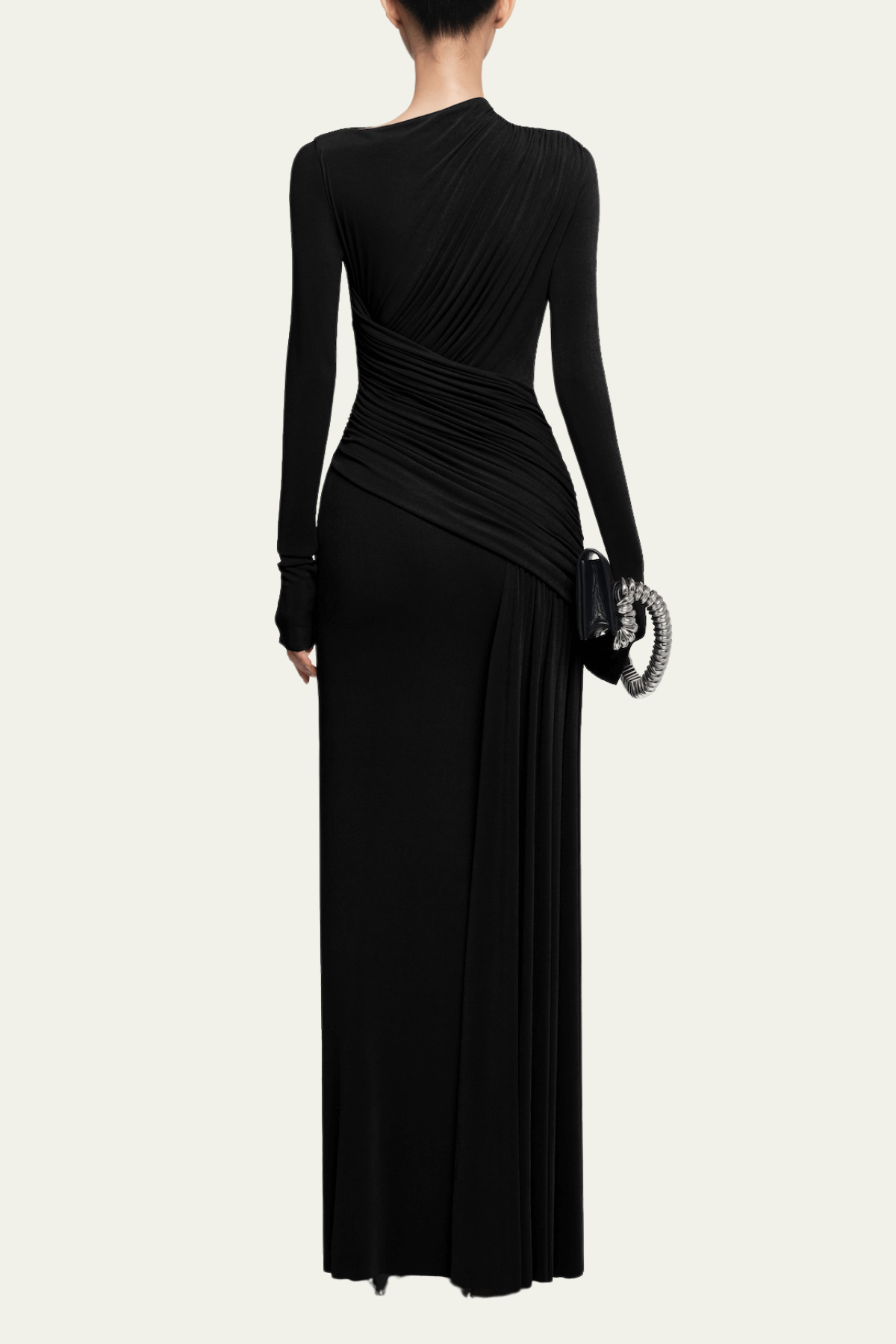 Arleth Ruch Maxi Dress In Black β Luxeles