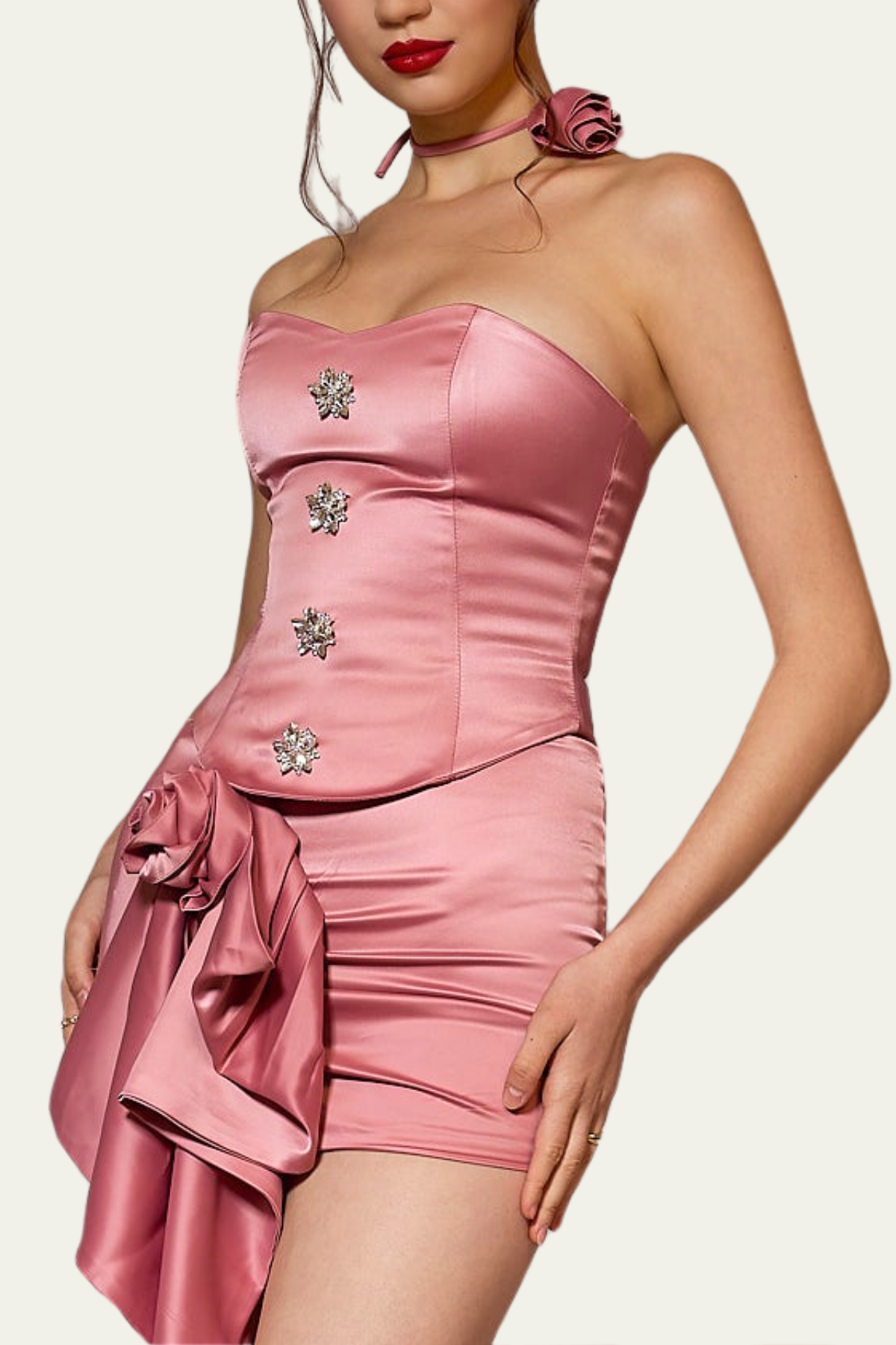 Leighton Satin Flower Skirt Set – Luxeles