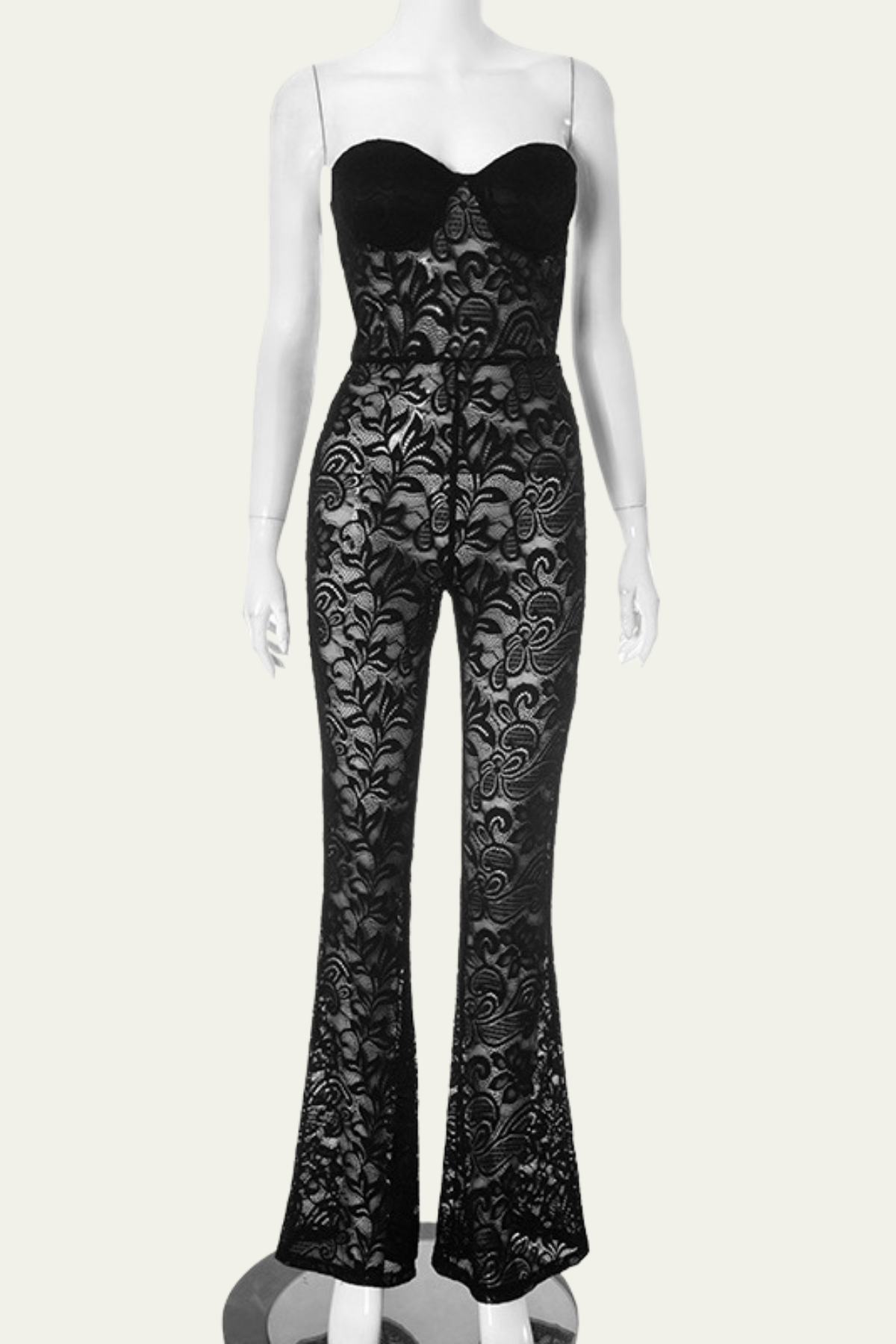 Miley Lace Floral Jumpsuit – Luxeles