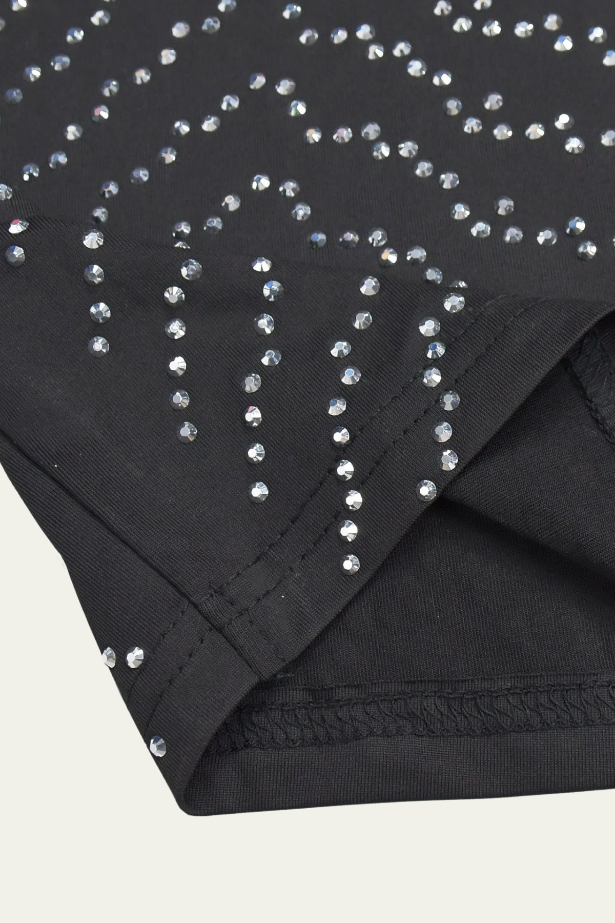 Viviana Rhinestone Halter Neck Mini Dress In Black – Luxeles