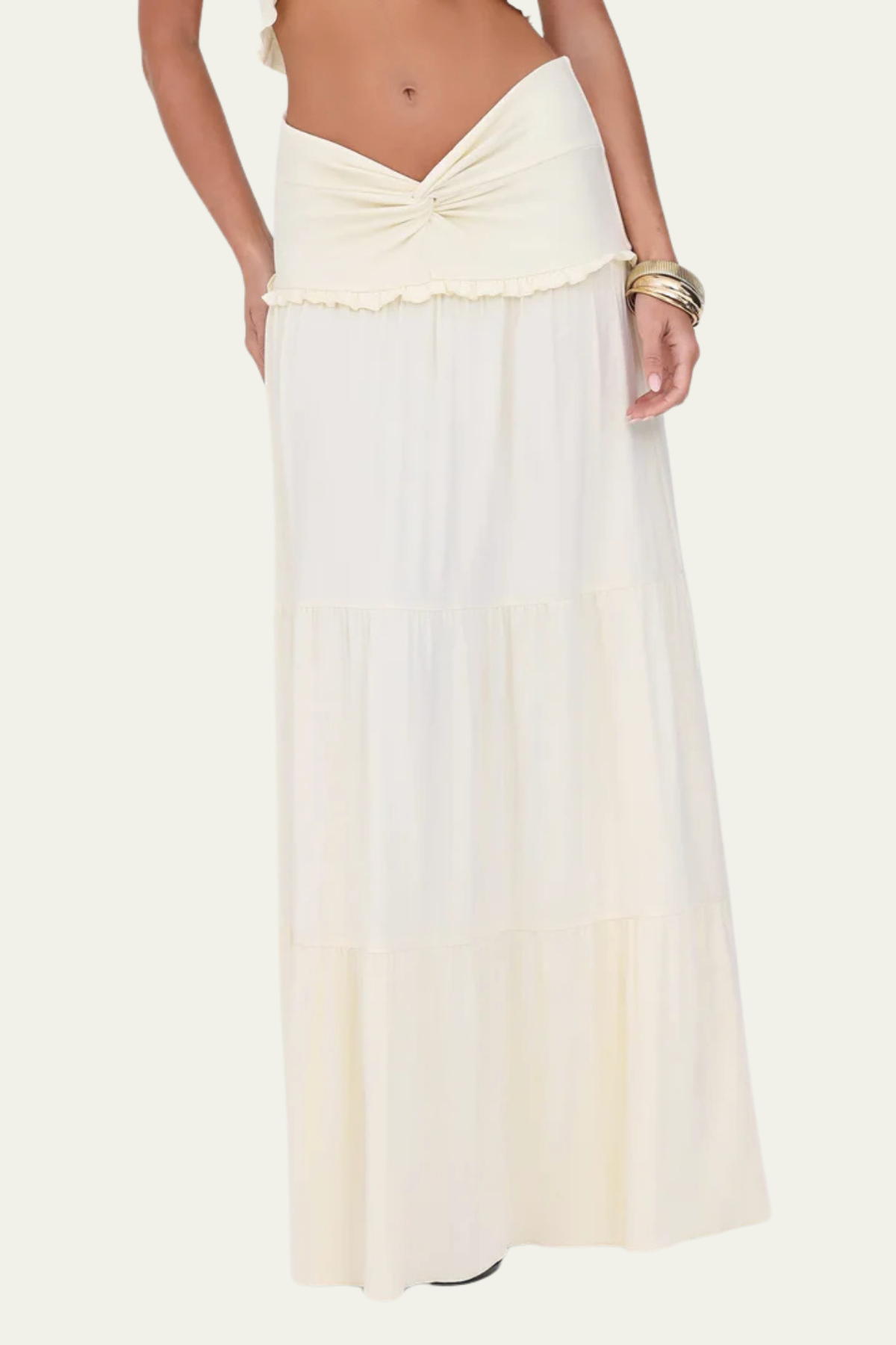 Wrenlee Halter Neck Ruffle Cross Skirt Set – Luxeles