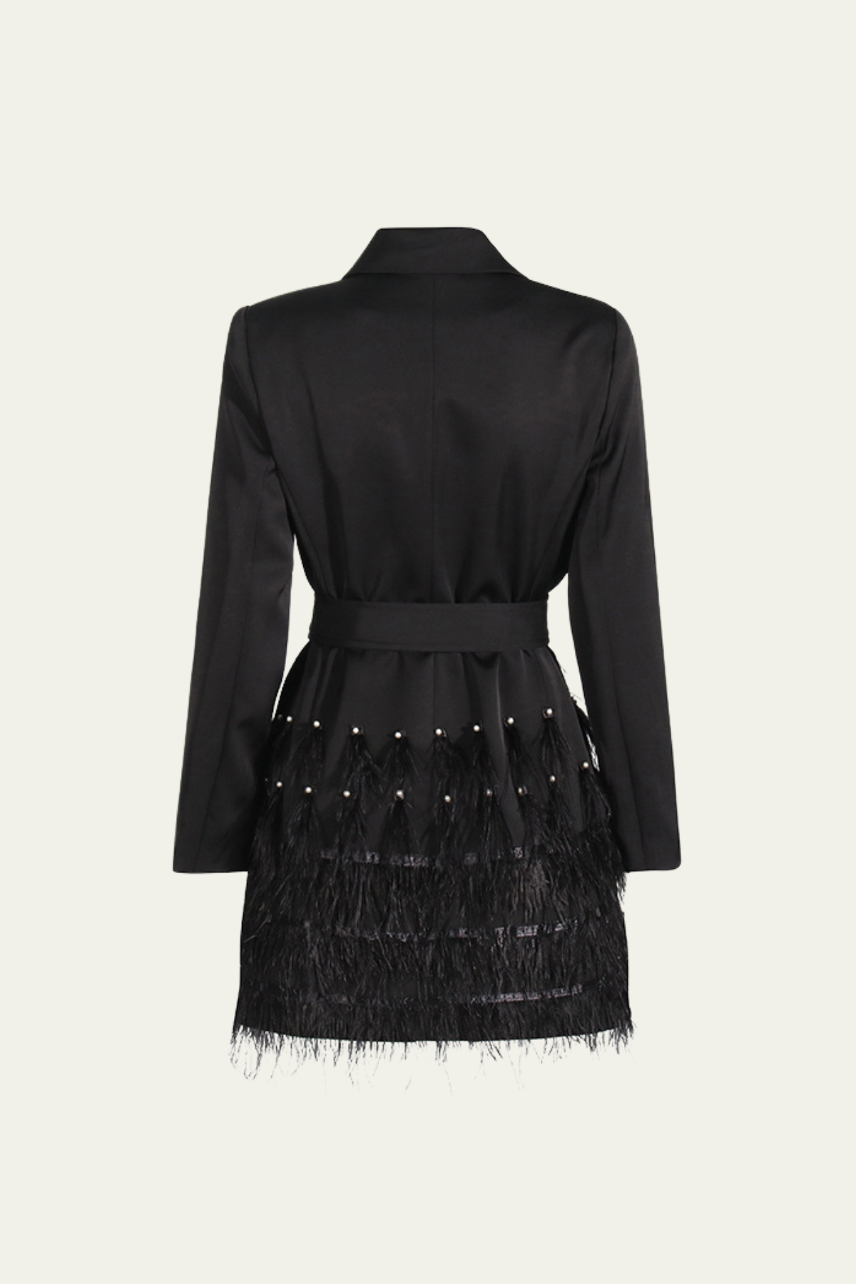 Adaline Studded Feather Buckle Mini Blazer Dress