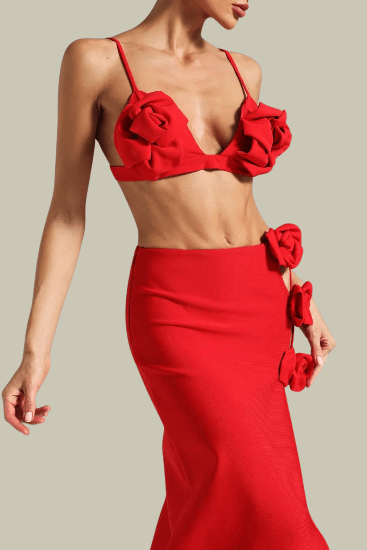 Addison Flower Split Cutout Maxi Skirt – Luxeles