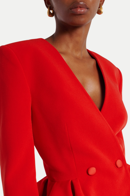 Alessandra V Neck Ruffle Pants Set