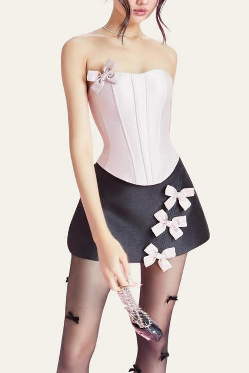 Alessia Corset Bow Skirt Set – Luxeles