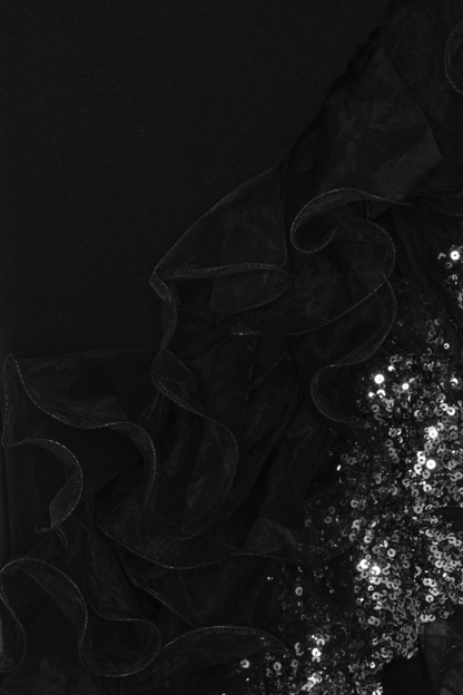 Alicia Tank Top Asymmetric Mesh Maxi Dress