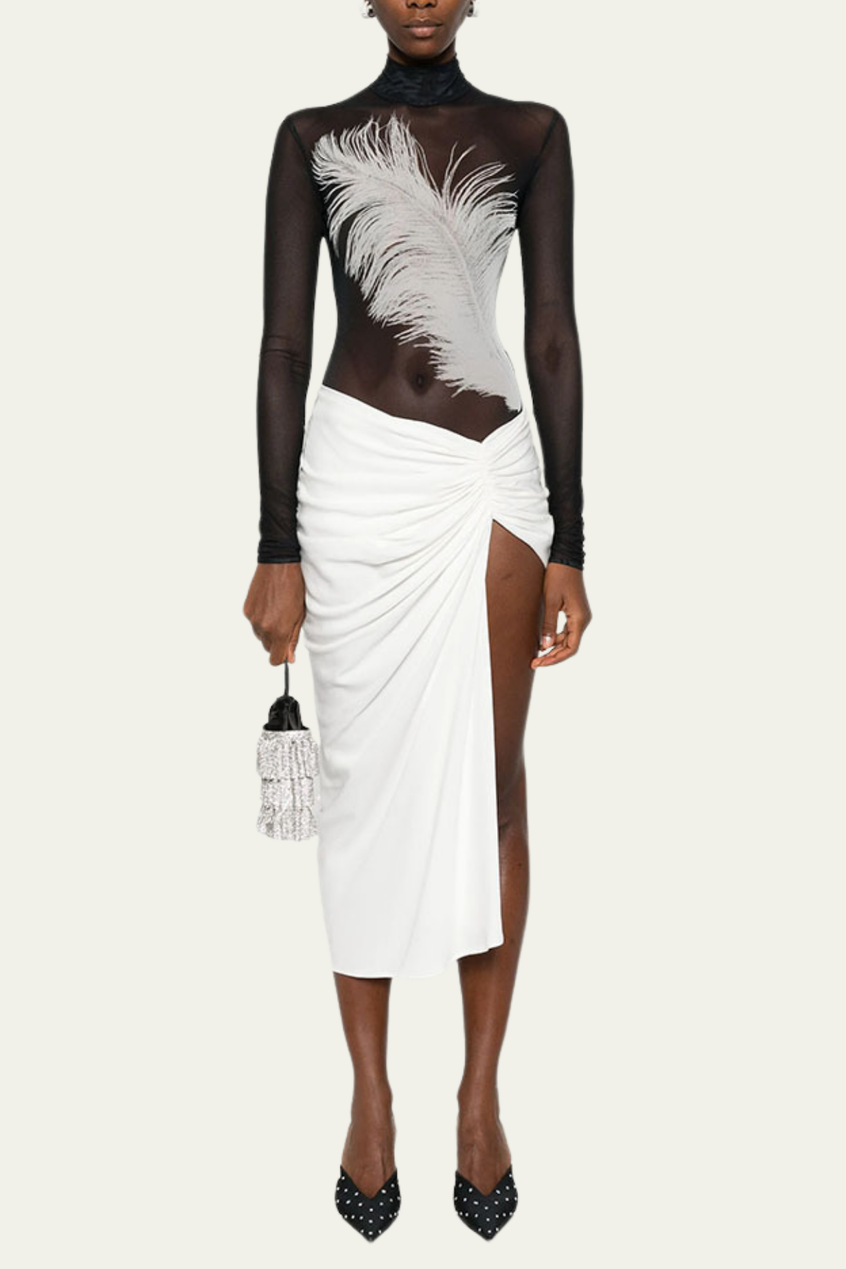 Alivia Feather Mesh Bodysuit – Luxeles