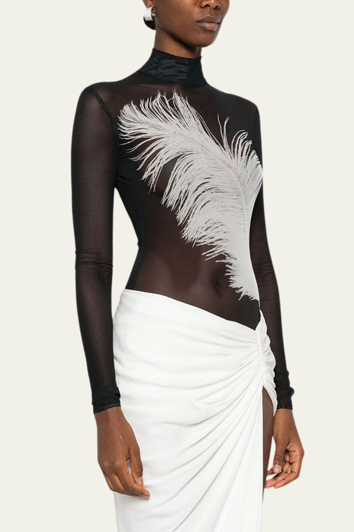 Alivia Feather Mesh Bodysuit – Luxeles