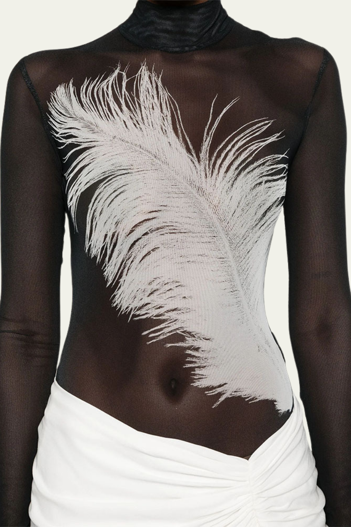 Alivia Feather Mesh Bodysuit – Luxeles