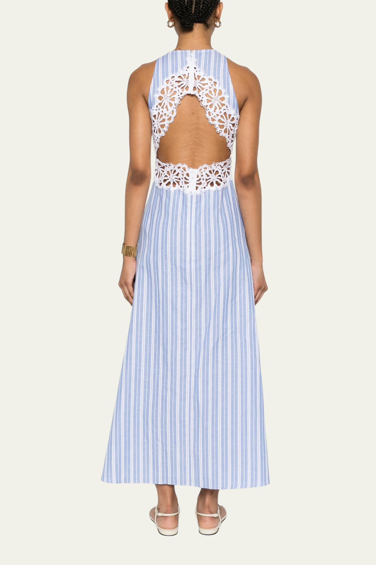 Alyssa Stripe Flower Cutout Maxi Dress – Luxeles