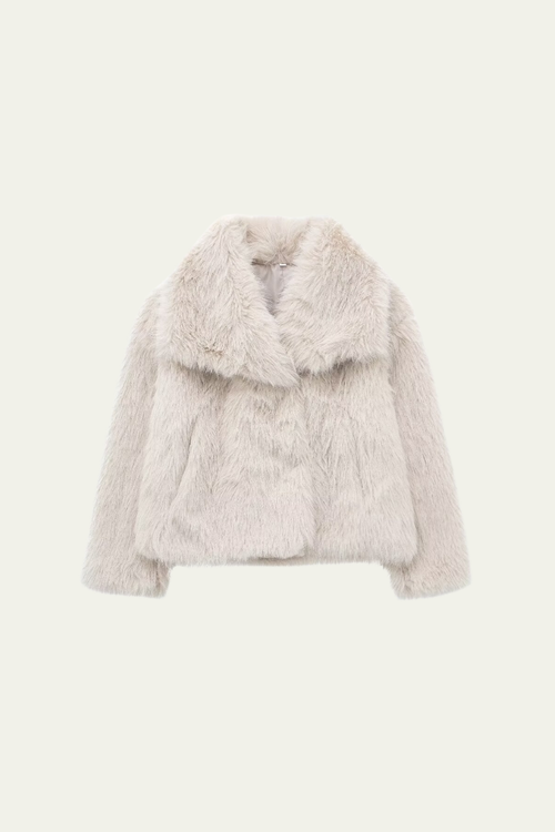 Amy Faux Fur Lapel Jacket – Luxeles