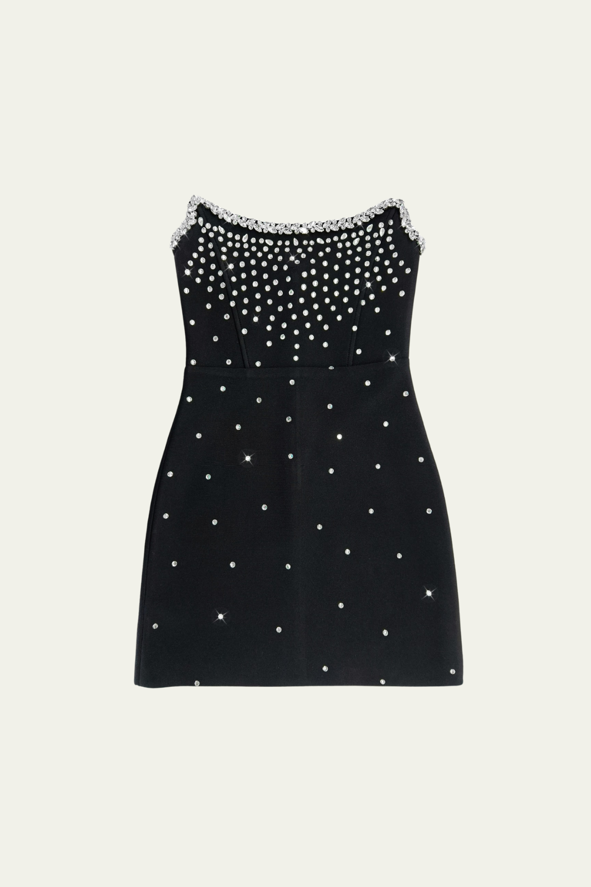 Angelina Bandage Rhinestone Strapless Mini Dress – Luxeles