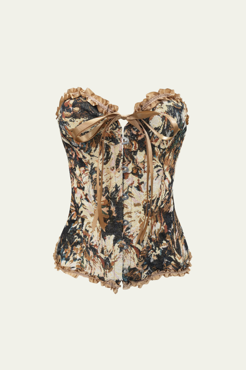Anya Print Lace Up Corset Top – Luxeles