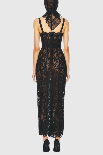 Arleth Bodycon Lace Maxi Dress