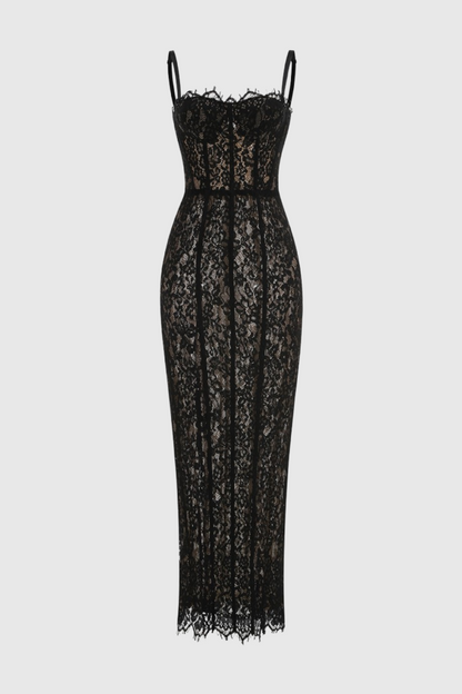 Arleth Bodycon Lace Maxi Dress