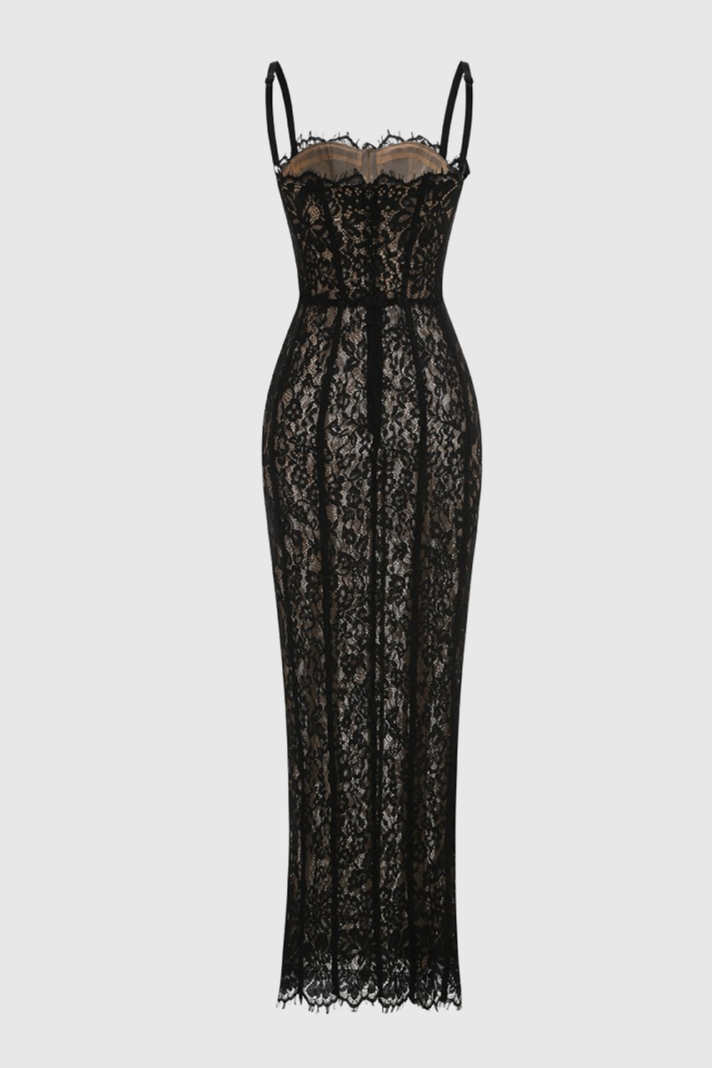 Arleth Bodycon Lace Maxi Dress