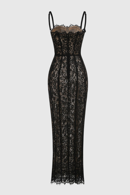 Arleth Bodycon Lace Maxi Dress