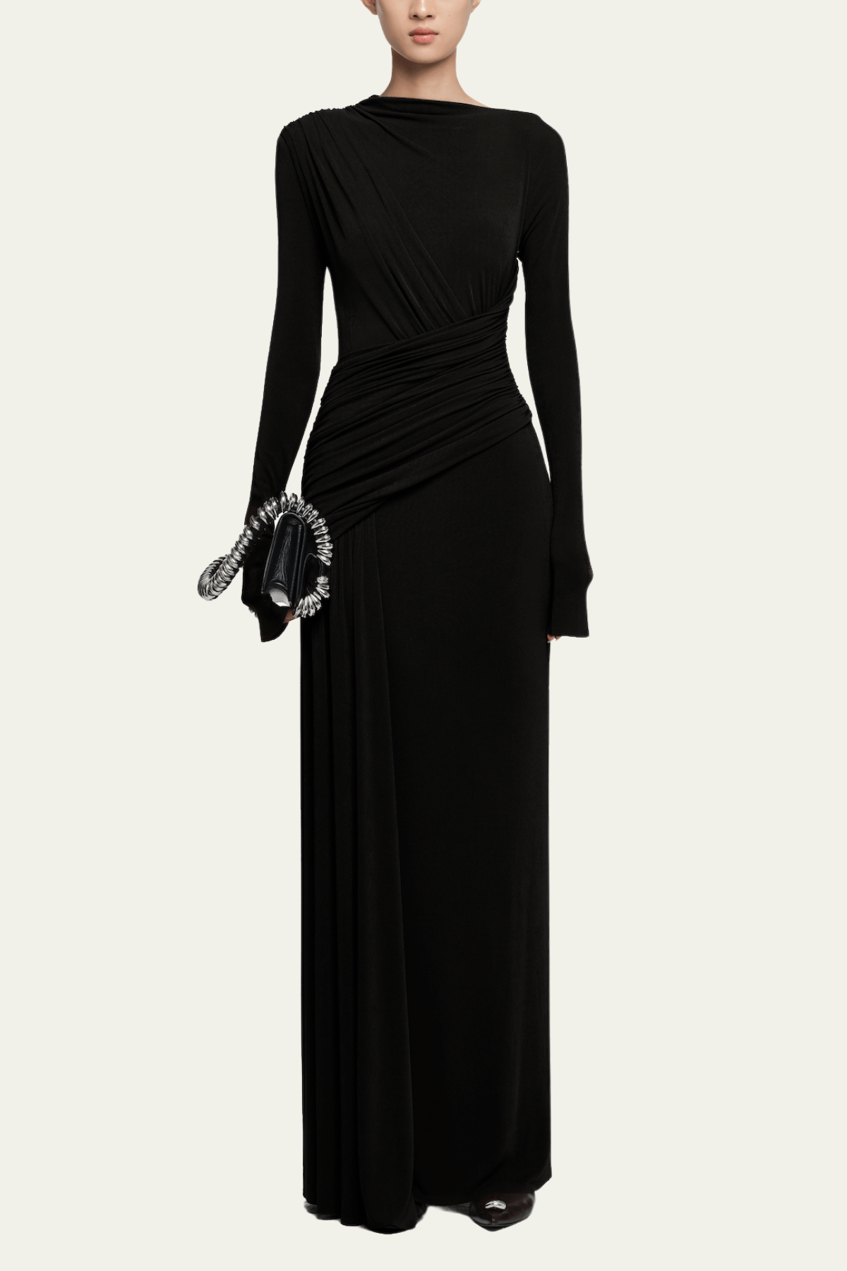 Arleth Ruch Maxi Dress In Black – Luxeles