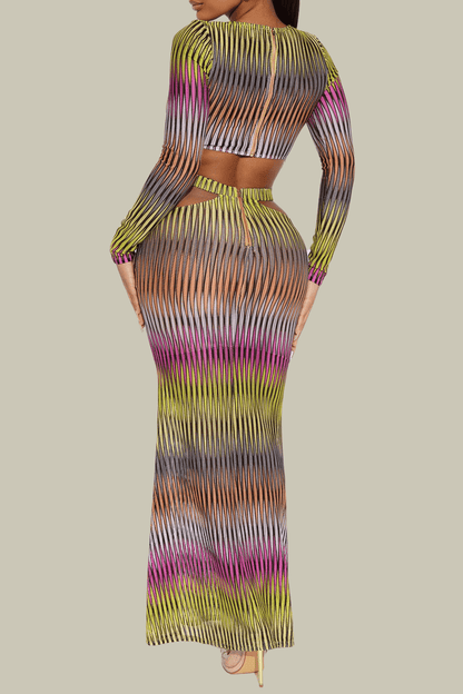 Ava Hollow Bodycon Twist Set