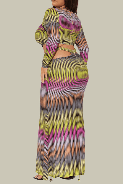 Ava Hollow Bodycon Twist Set