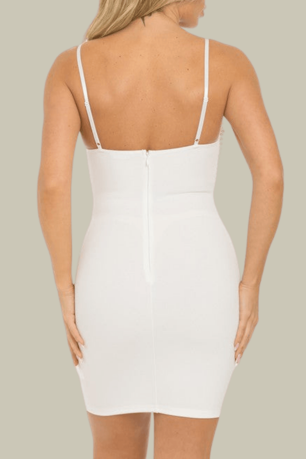 Ayla Pearl Cutout Bandage Midi Dress In White – Luxeles