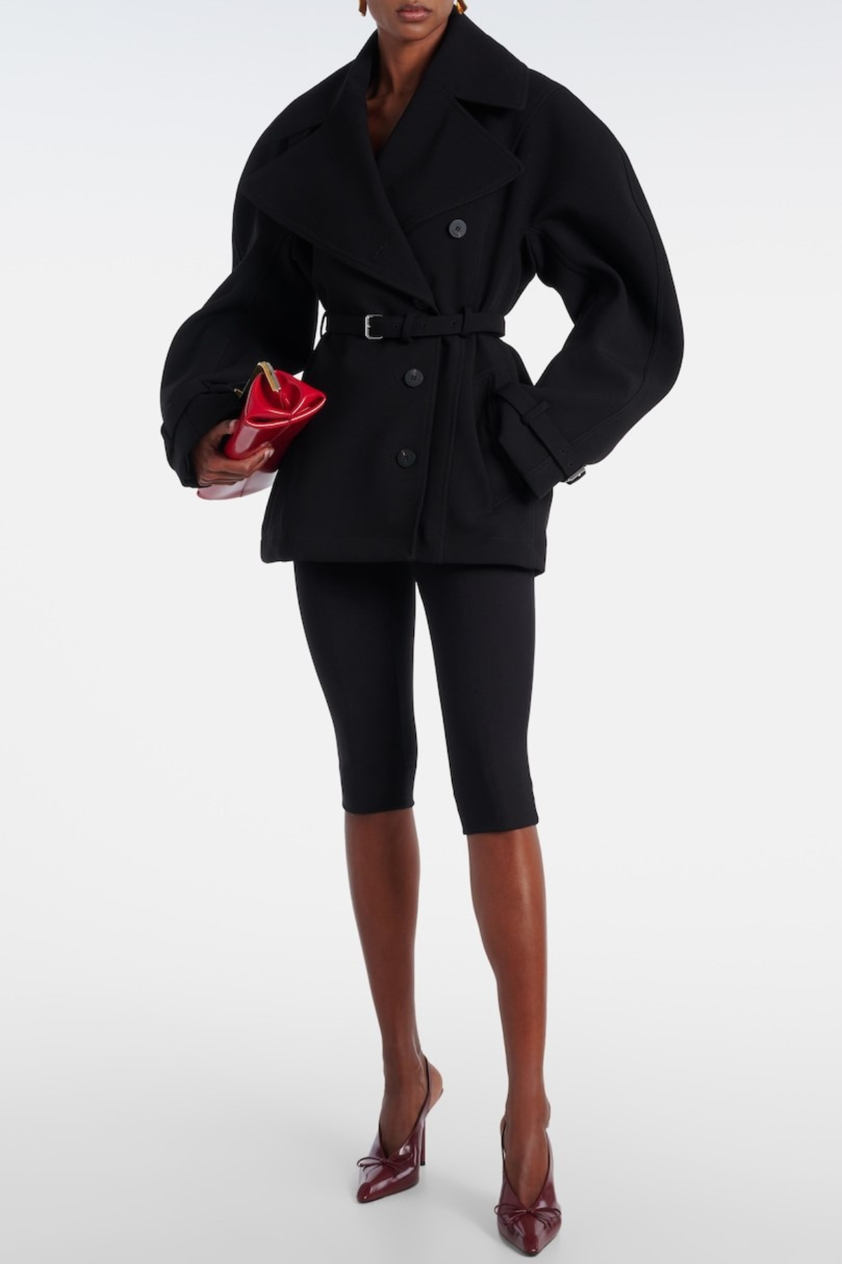 Bonnie Asymmetric Crop Trench Coat