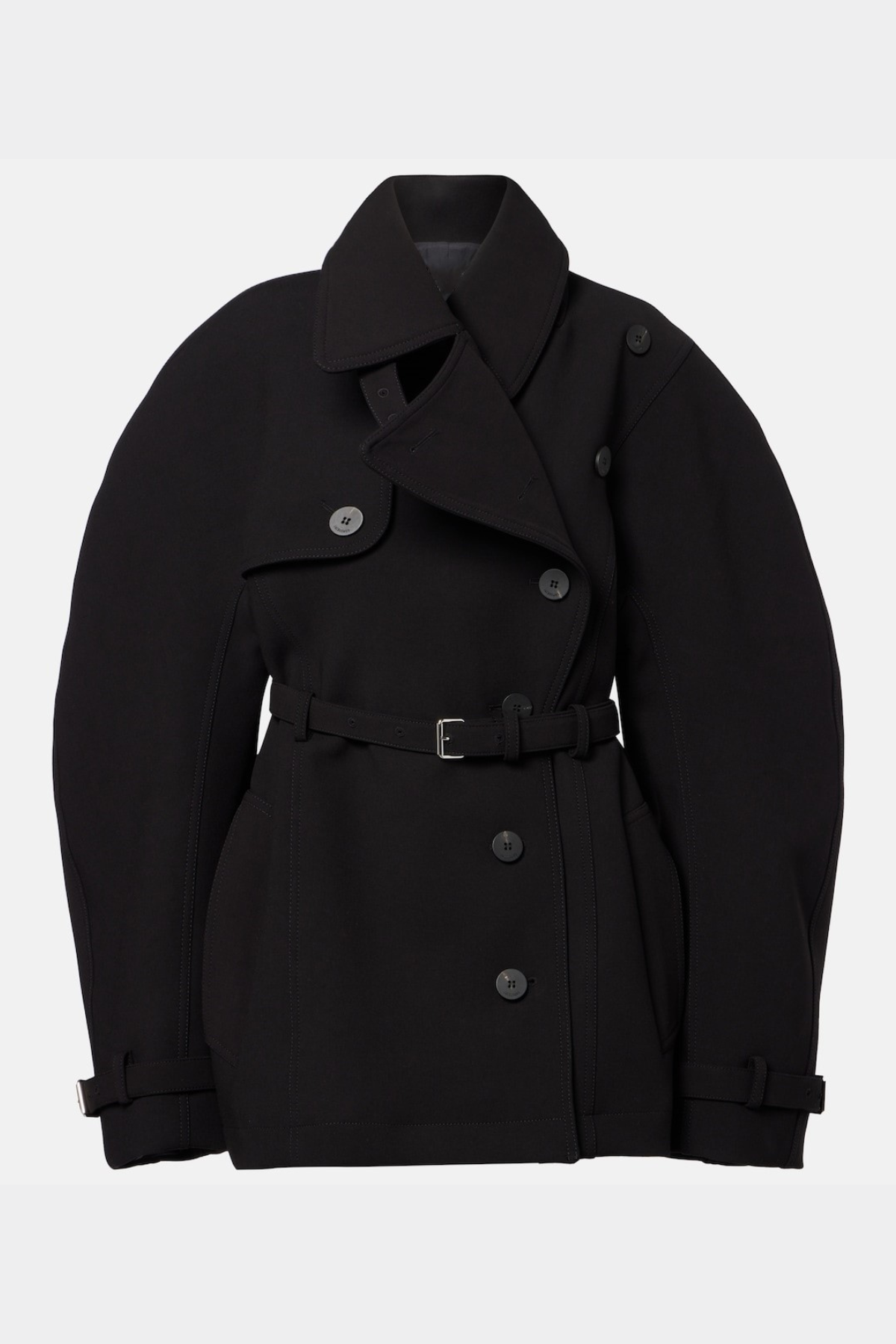 Bonnie Asymmetric Crop Trench Coat