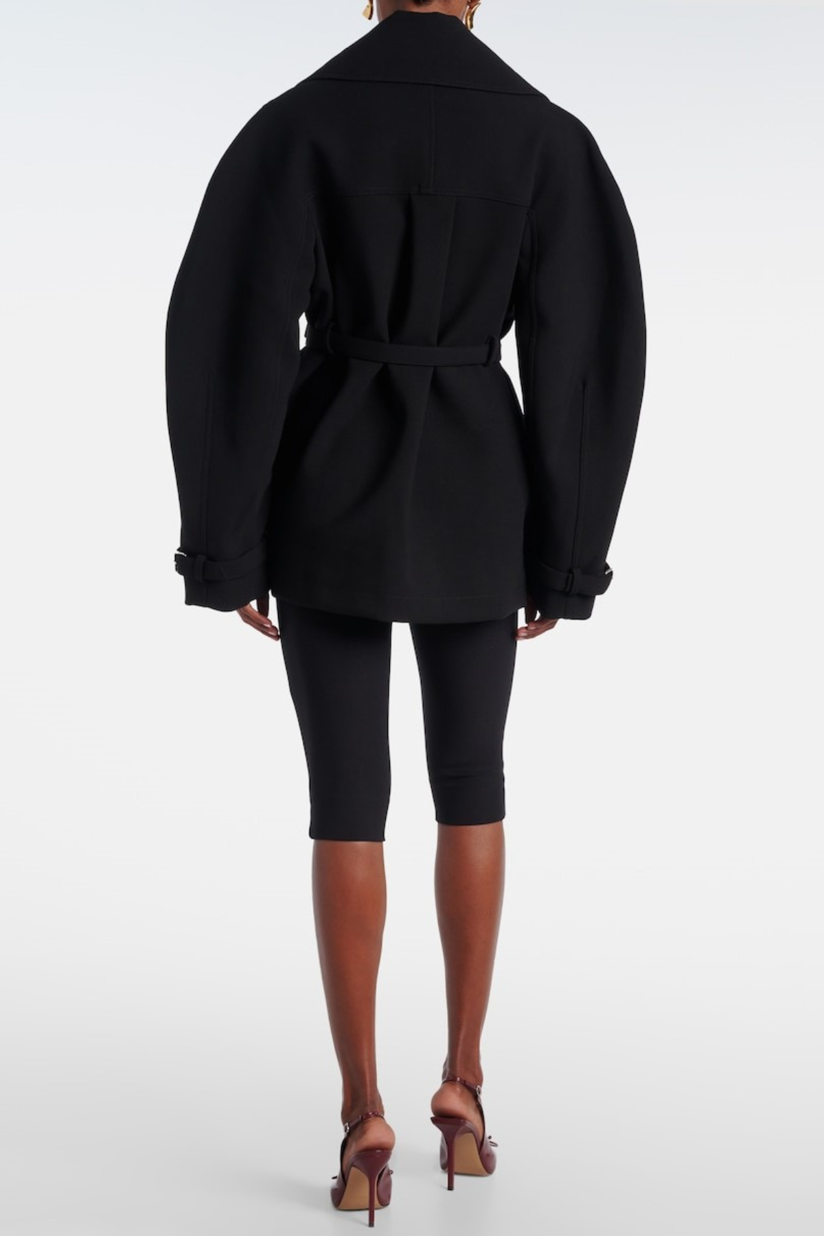 Bonnie Asymmetric Crop Trench Coat