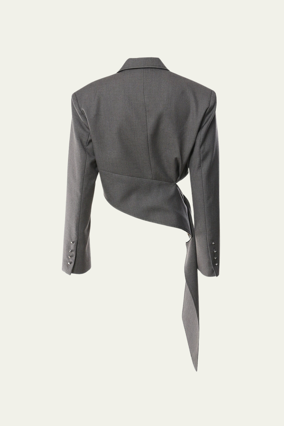 Brynlee Asymmetric Cutout Ruch Short Blazer – Luxeles