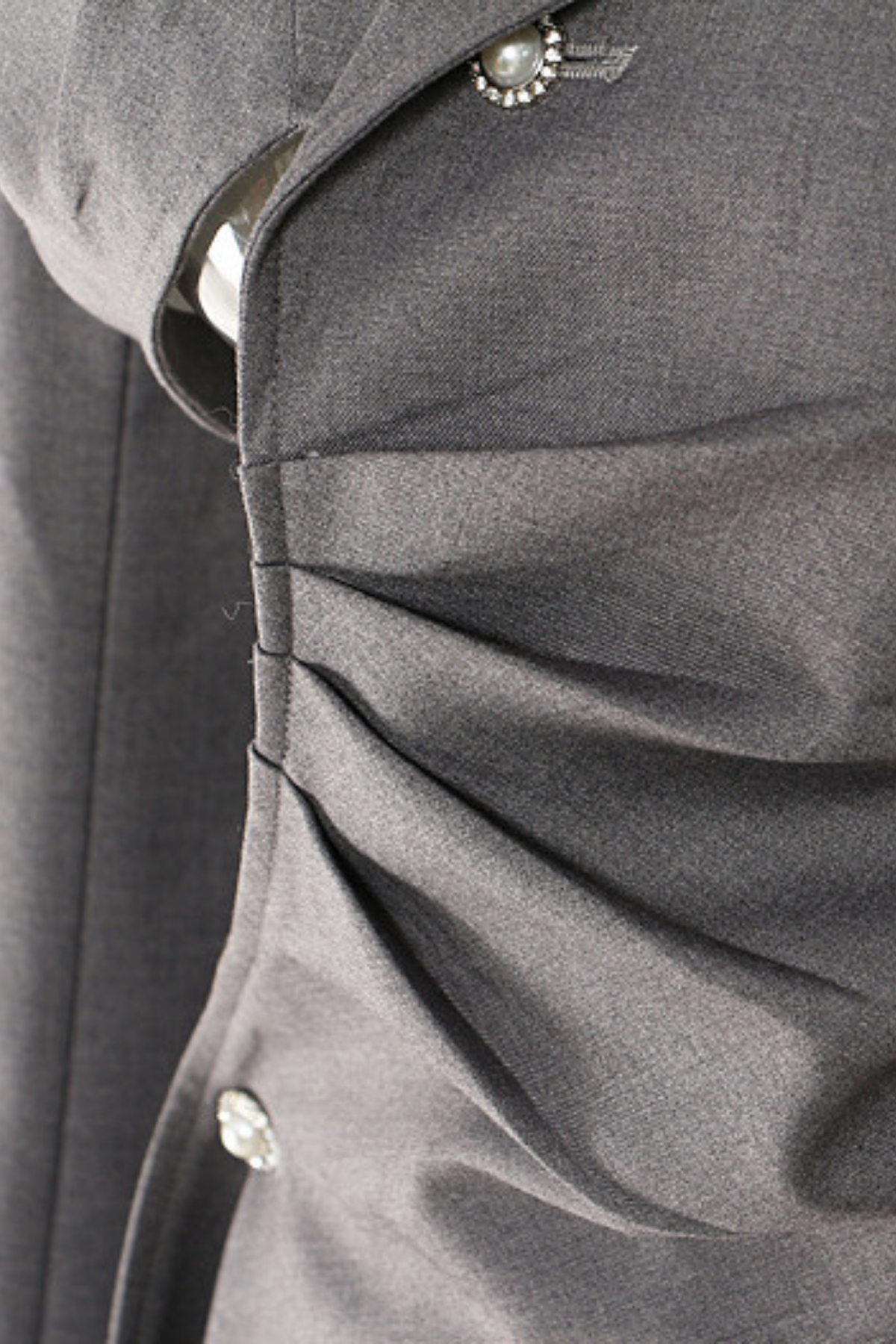 Brynlee Asymmetric Cutout Ruch Short Blazer – Luxeles