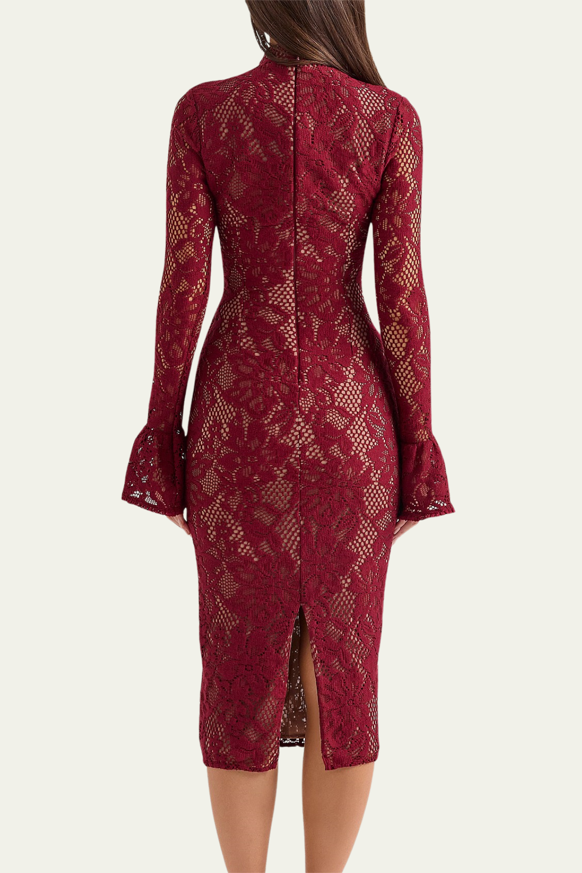 Brynn Lace Cutout Bodycon Midi Dress – Luxeles