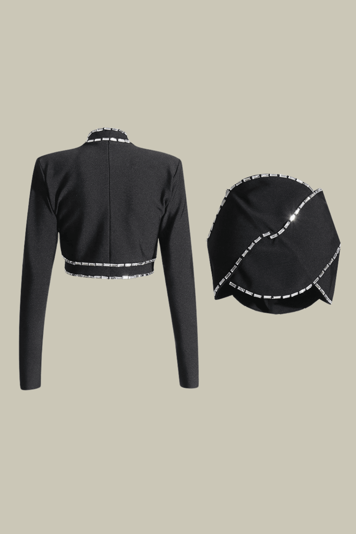 Camila Embellished Bandage Cropped Blazer Set – Luxeles