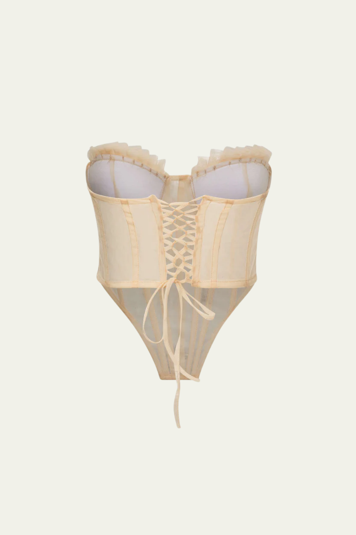 Camille Strapless Mesh Corset Ruch Top – Luxeles