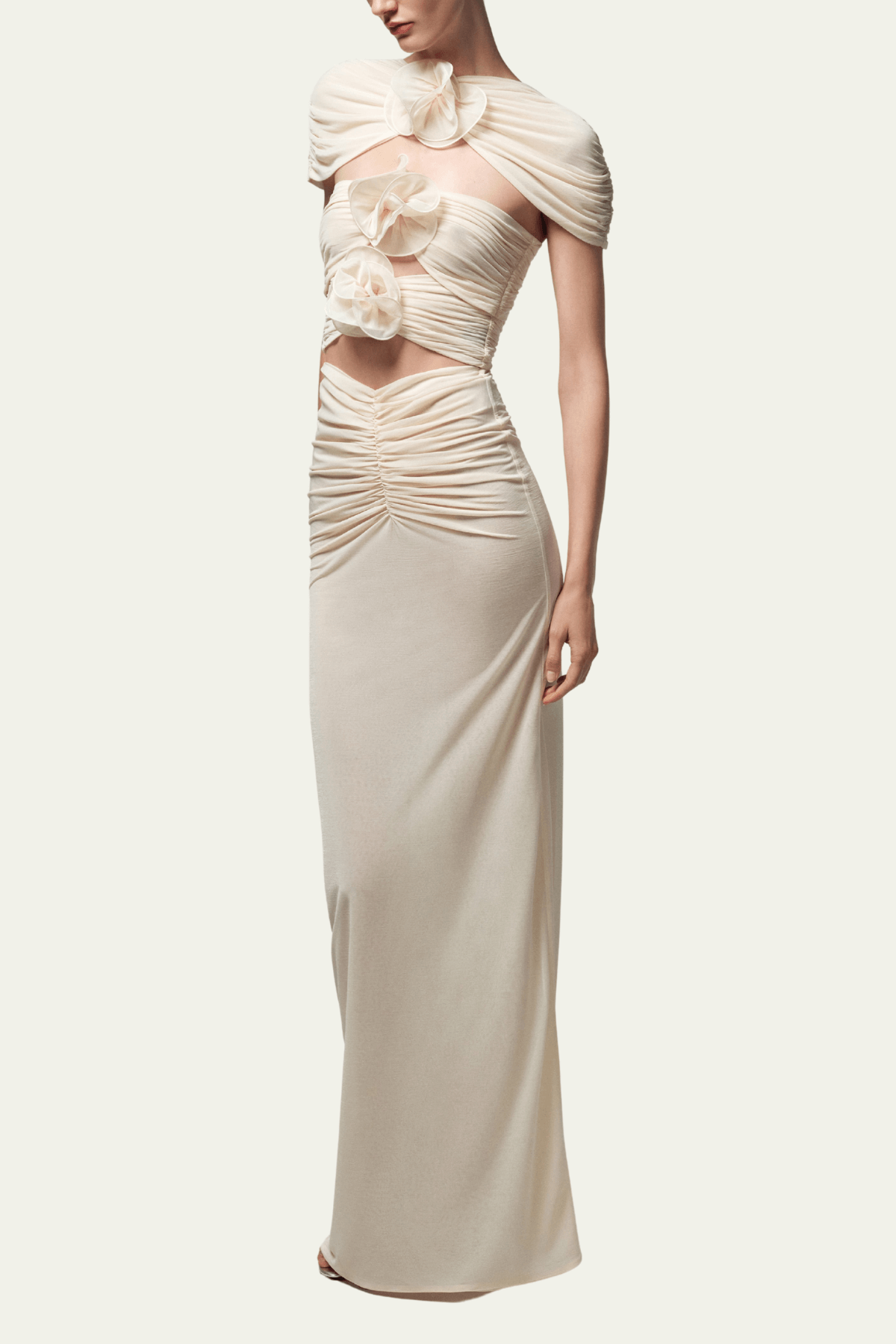 Carmelo Flower Ruch Cutout Skirt Set – Luxeles