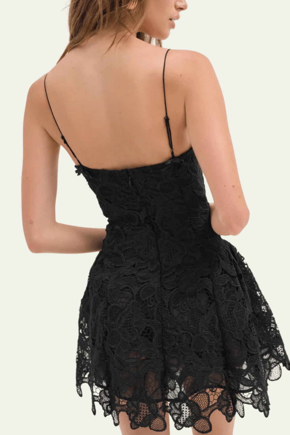 Carolina Embroidery Cutout Mini Dress In Black – Luxeles