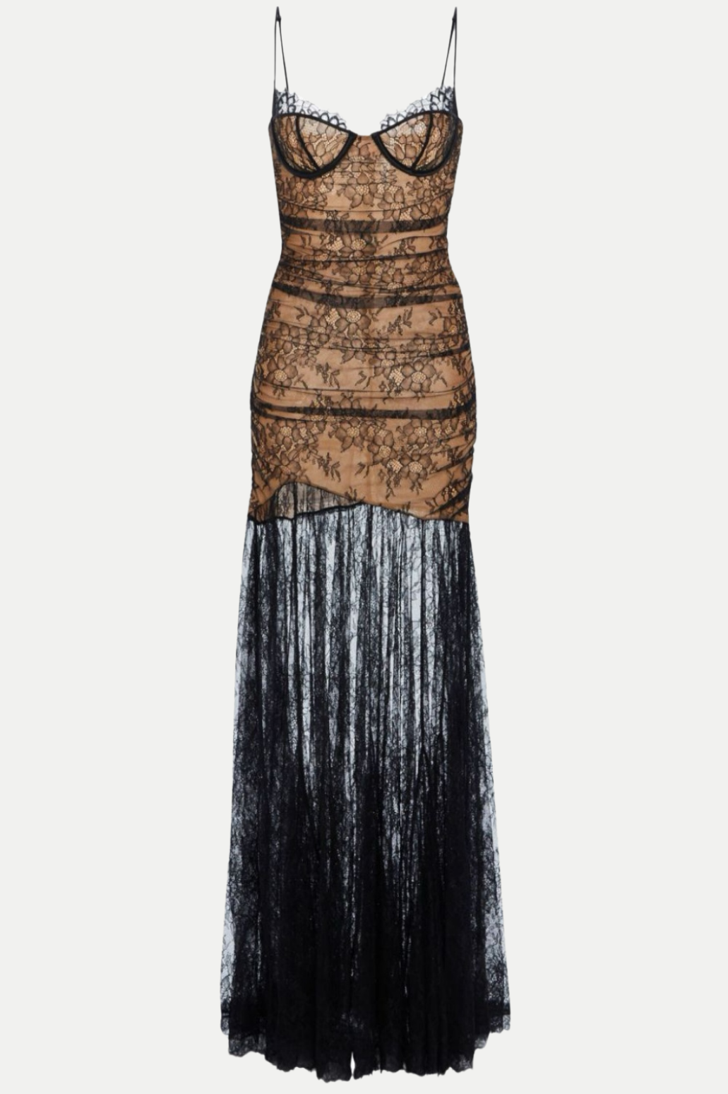Carolina Spaghetti Lace Split Maxi Dress