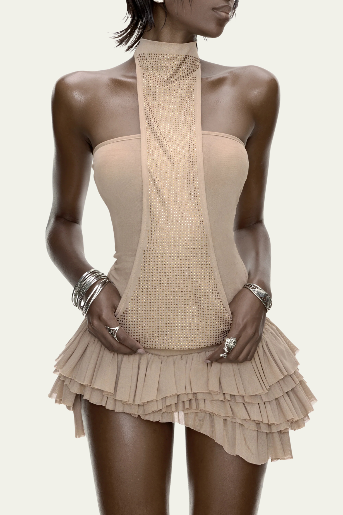 Celine Rhinestone Halter Neck Top – Luxeles