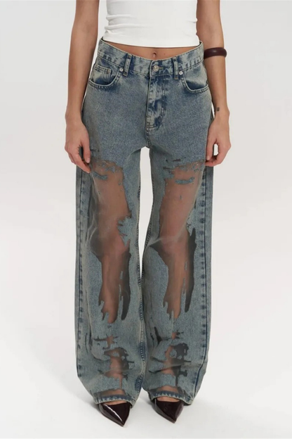 Daniela Deconstruct Mesh Jeans