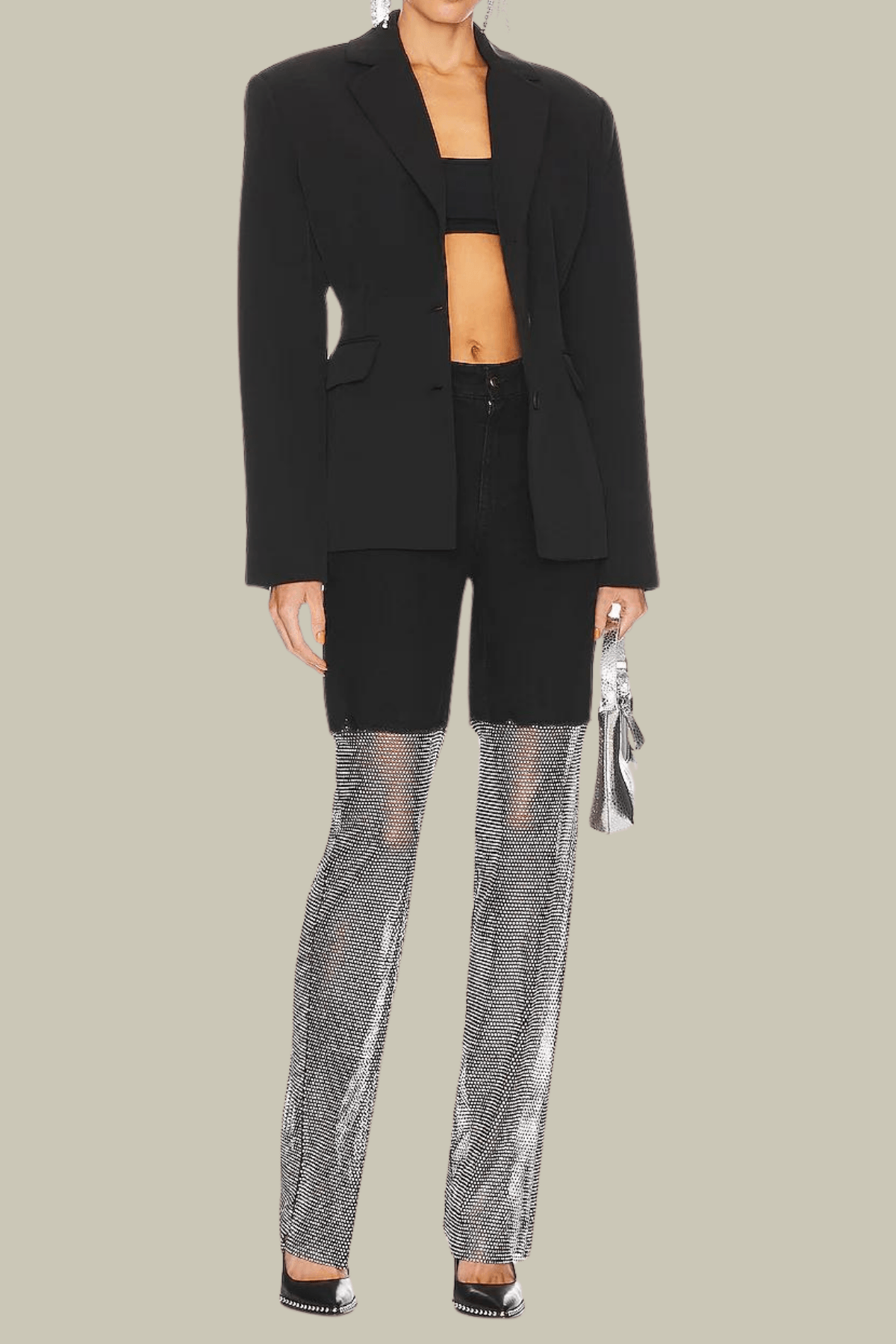 Delilah Mesh Sequin See Through Pants In Black – Luxeles