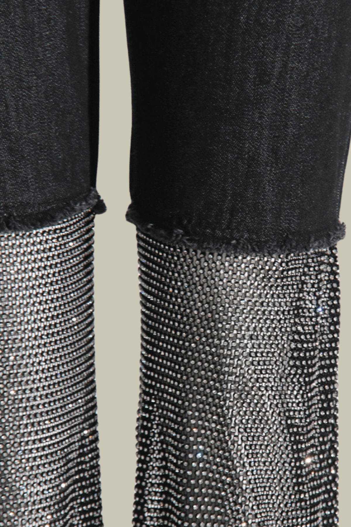 Delilah Mesh Sequin See Through Pants In Black