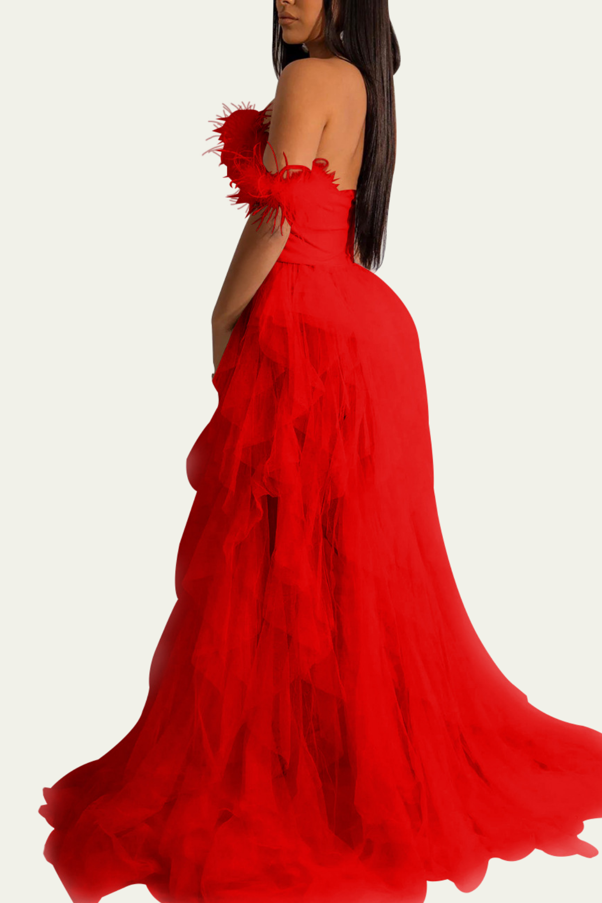 Dream Mesh Corset Maxi Dress In Red – Luxeles