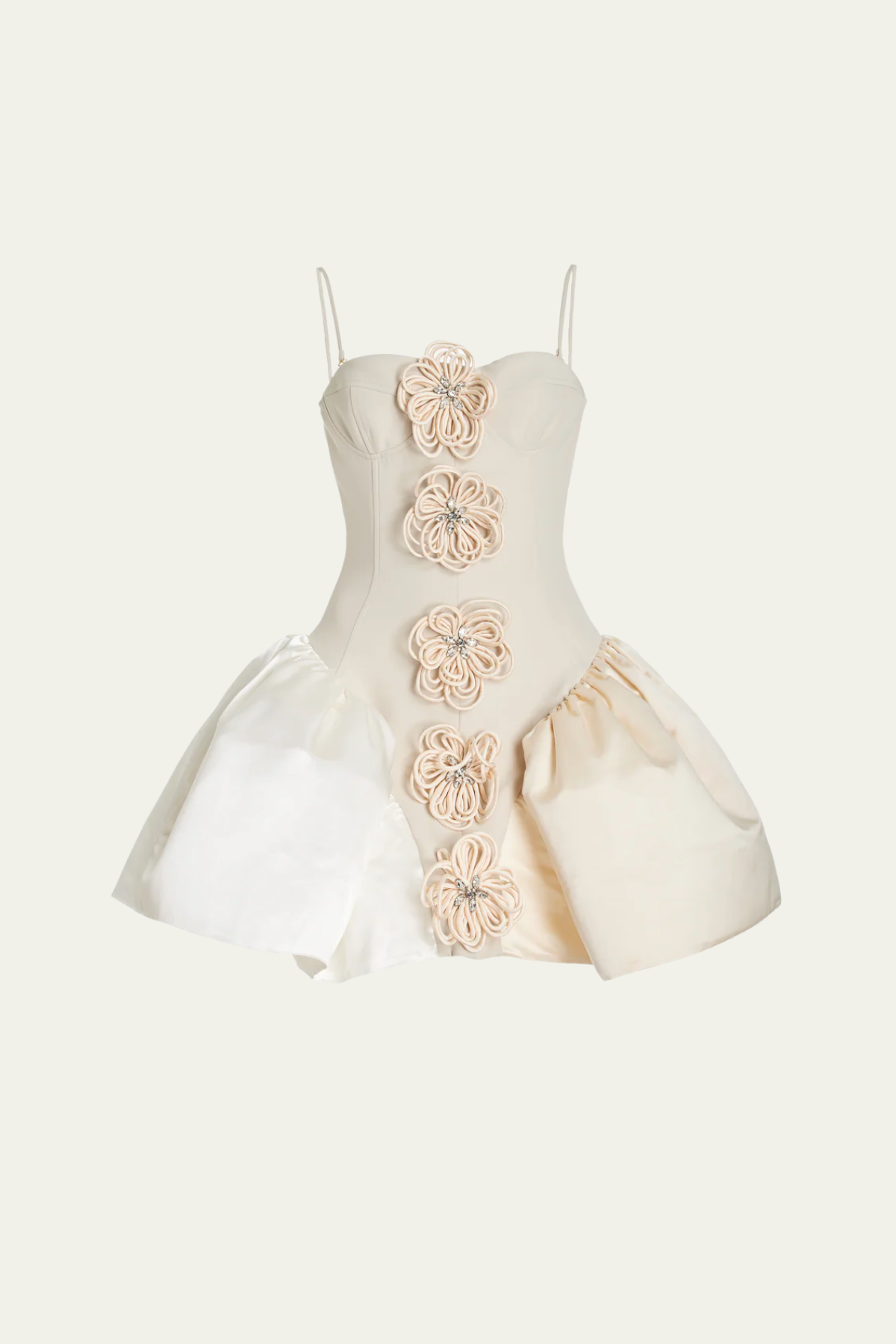 Elaina Spaghetti Flower Flared Hem Mini Dress – Luxeles