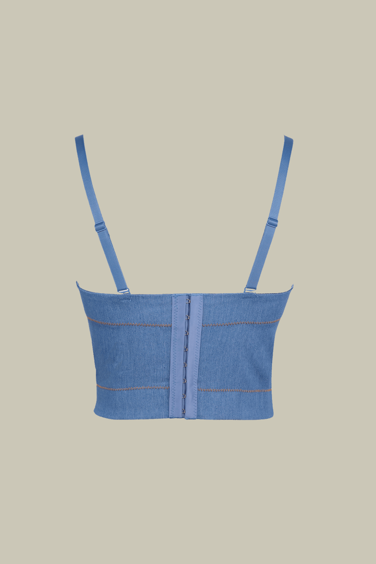 Eliza Rhinestone Corset Spaghetti Denim Top – Luxeles