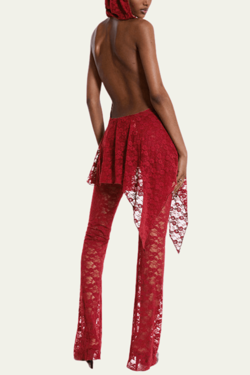 Elliana Plunge Lace Hooded Set – Luxeles