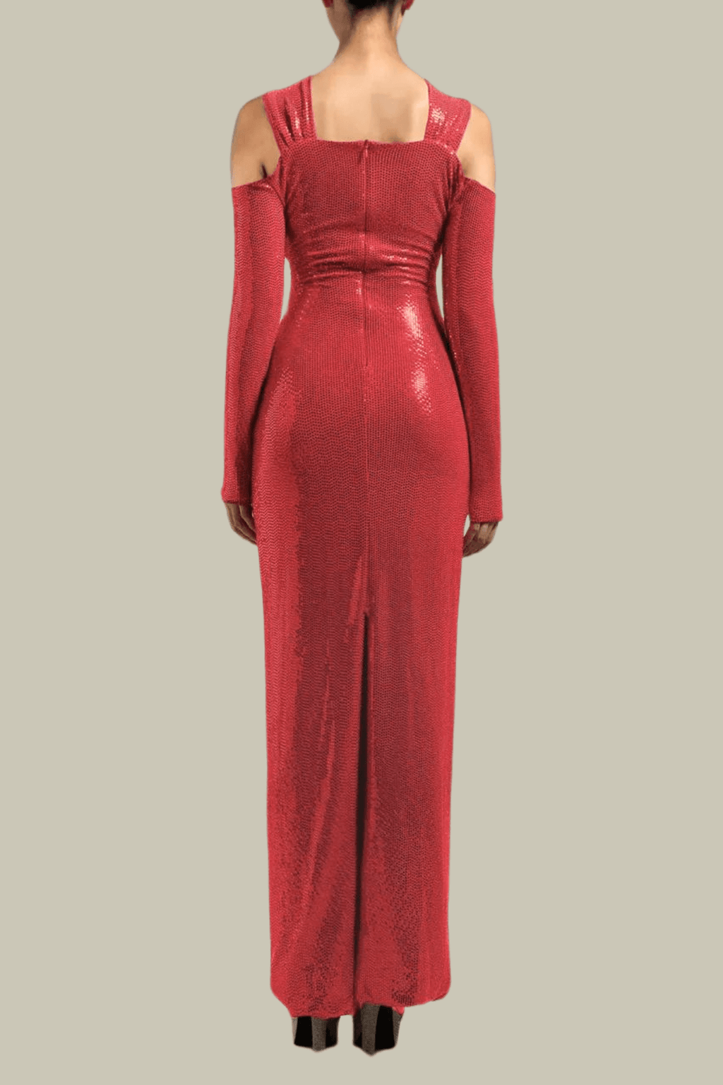 Eloise Sequin Cutout Long Sleeve Maxi Dress – Luxeles