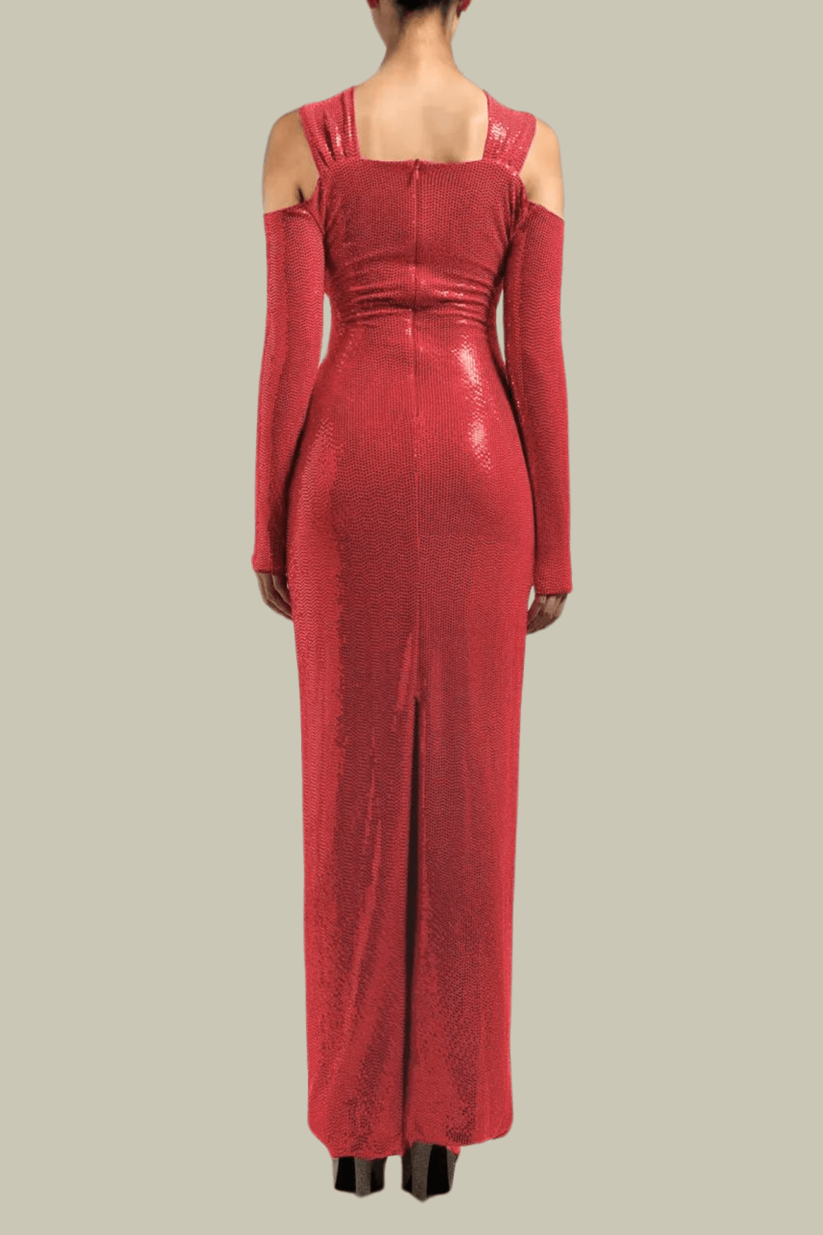 Eloise Sequin Cutout Long Sleeve Maxi Dress – Luxeles