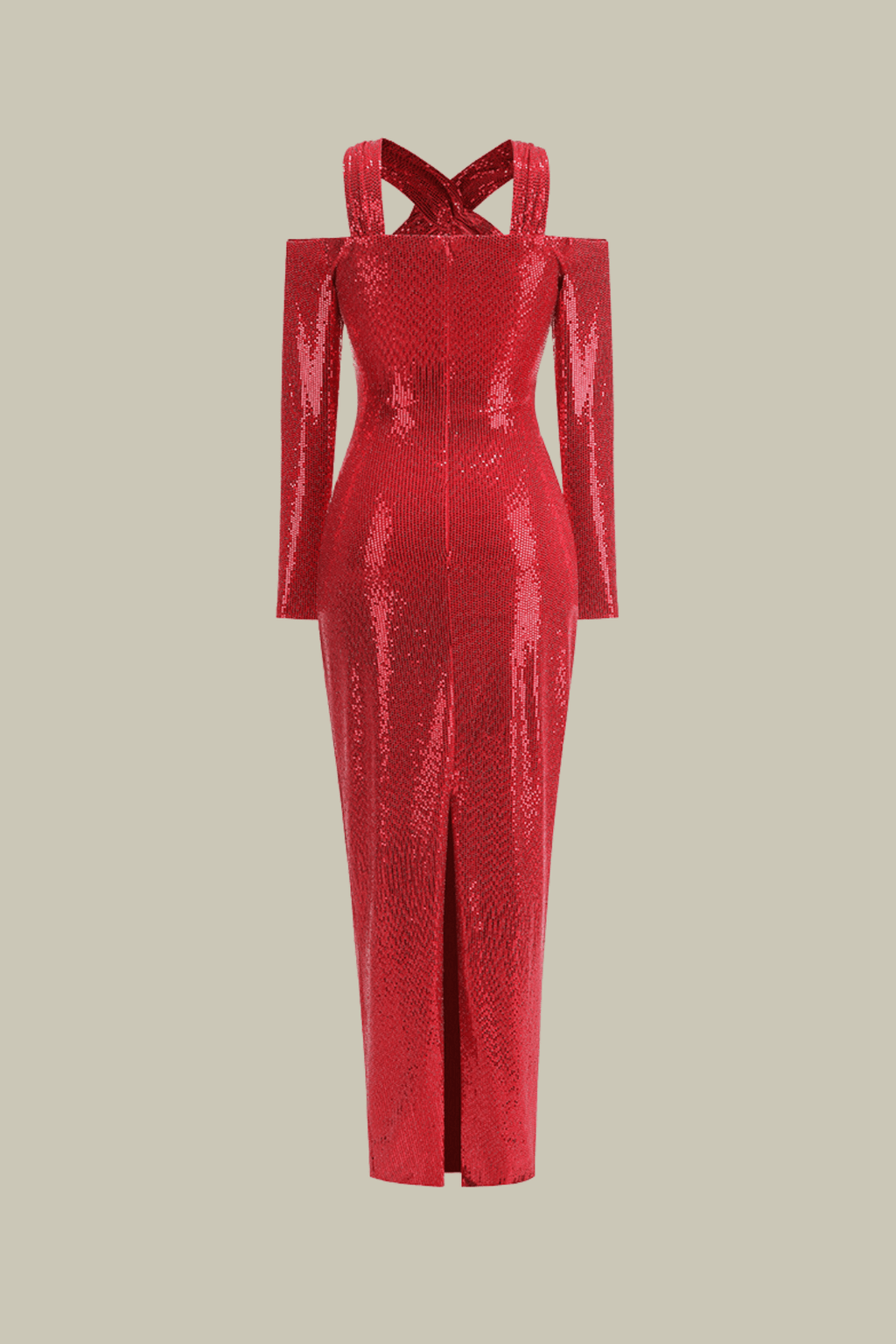 Eloise Sequin Cutout Long Sleeve Maxi Dress – Luxeles