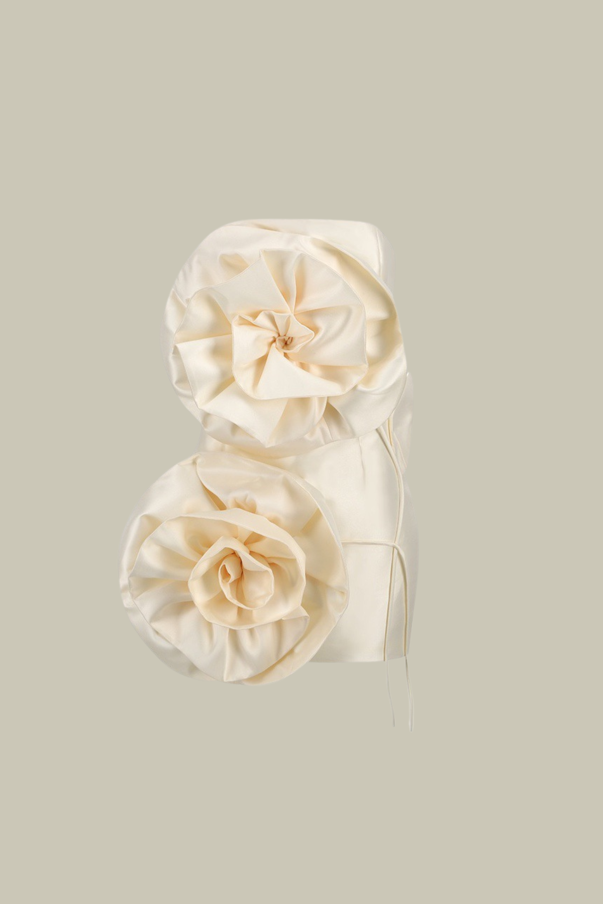 Emerson Strapless Flower Bodycon Satin Mini Dress – Luxeles